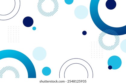 geometric abstract background.blue gradations.circle effect style.shape line.memphis eps 10