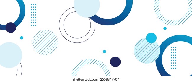 geometric abstract background.blue gradations.circle effect style.shape line.