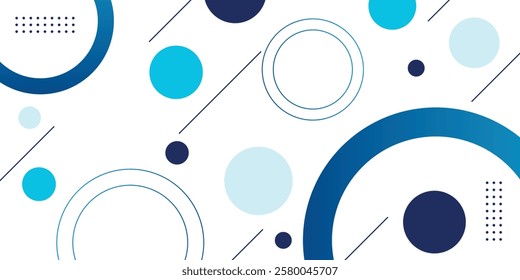 geometric abstract background.blue gradations.circle effect style.shape line.memphis eps 10