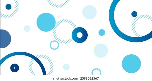 geometric abstract background.blue gradations.circle effect style.shape line.memphis eps 10