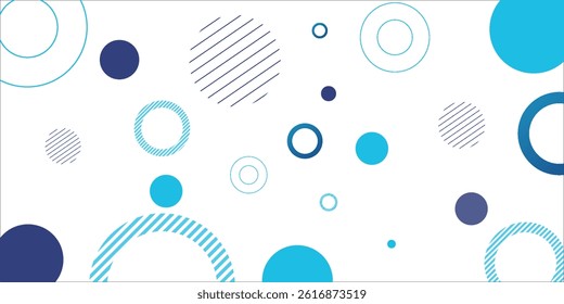 geometric abstract background.blue gradations.circle effect style.shape line.memphis eps 10