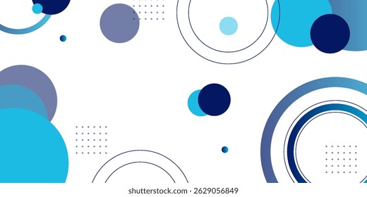 geometrisch abstrakter Hintergrund.blaue Abstufungen.Kreis Effekt Stil.Form Linie.Memphis eps 10