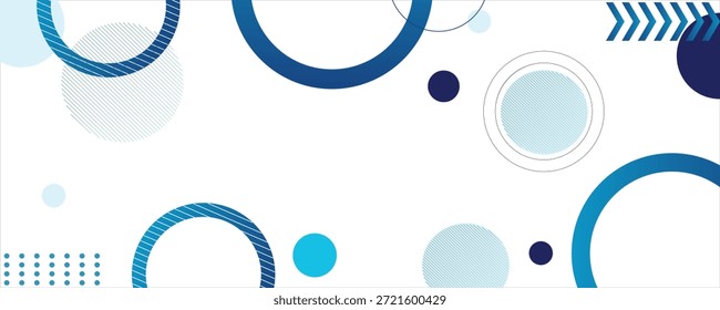Fondo abstracto geométrico. Gradaciones azules. Estilo de efecto de círculo. Línea de forma.