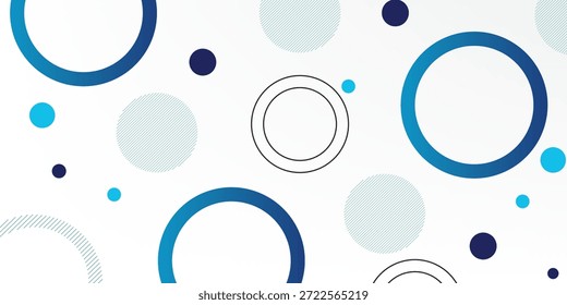 Fondo abstracto geométrico. Gradaciones azules. Estilo de efecto de círculo. Línea de forma.