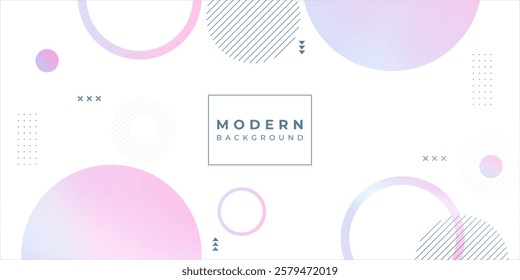 Geometric abstract background,circle effect style, pink and blue gradations, memphis, eps 10