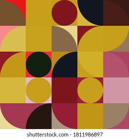 Fondo abstracto geométrico.Cartel de arte minimalista geométrico con forma simple. Resumen de diseño de patrones vectoriales para banner web, presentación de negocios, paquete de marca, impresión de tela, etc.