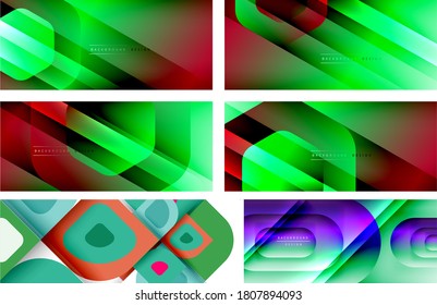 Geometric abstract backgrounds for covers, banners, flyers and posters and other templates