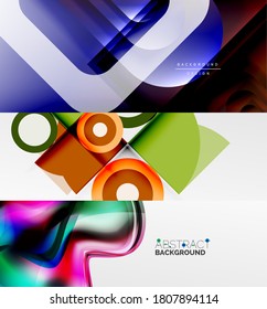 Geometrische abstrakte Hintergründe für Cover, Banner, Flyer und Plakate und andere Vorlagen