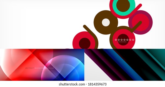 Geometric abstract backgrounds for covers, banners, flyers and posters and other templates