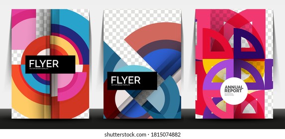 Geometric abstract backgrounds for covers, banners, flyers and posters and other templates