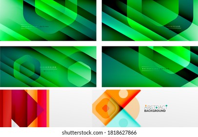 Geometric abstract backgrounds for covers, banners, flyers and posters and other templates