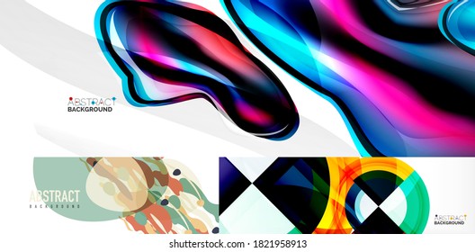 Geometric abstract backgrounds for covers, banners, flyers and posters and other templates