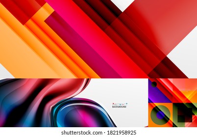 Geometric abstract backgrounds for covers, banners, flyers and posters and other templates