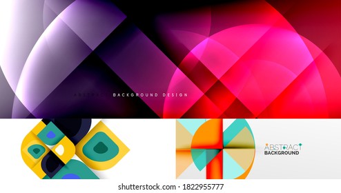 Fondos abstractos geométricos para cubiertas, pancartas, volantes y carteles y otras plantillas