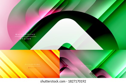 Fondos abstractos geométricos para cubiertas, pancartas, volantes y carteles y otras plantillas
