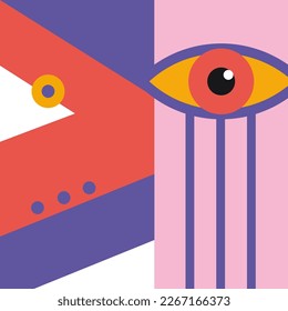 Design abstrakter geometrischer Hintergründe. Zusammensetzung des einfachen geometrischen Hintergrunds. Vektorgrafik gestalten 