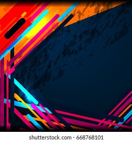 Geometric Abstract Backgrounds with grunge texture, vector illustration