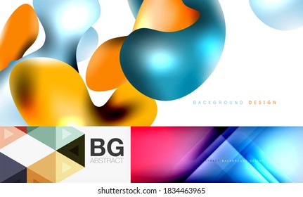Geometrische abstrakte Hintergründe mit Schattenlinien, moderne Formen. Vektorgrafiken für Cover, Banner, Flyer und Poster und andere Vorlagen