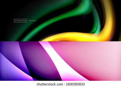 Geometric abstract backgrounds with various modern designs. Vector illustrations for covers, banners, flyers and posters and other templates