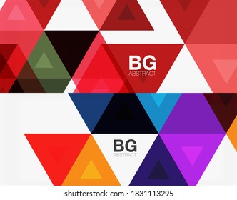 Geometric abstract backgrounds with various modern designs. Vector illustrations for covers, banners, flyers and posters and other templates
