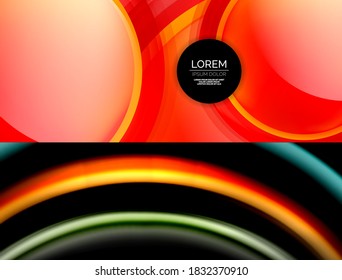 Geometric abstract backgrounds with various modern designs. Vector illustrations for covers, banners, flyers and posters and other templates