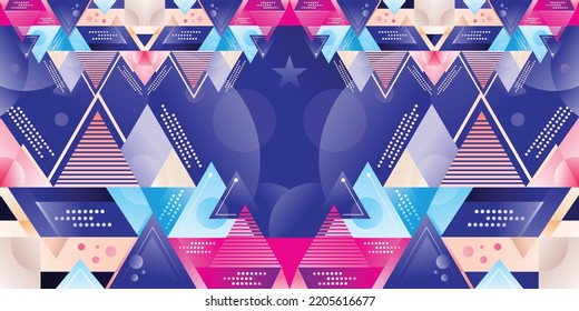 Vector de diseño de fondo de banner geométrico abstracto