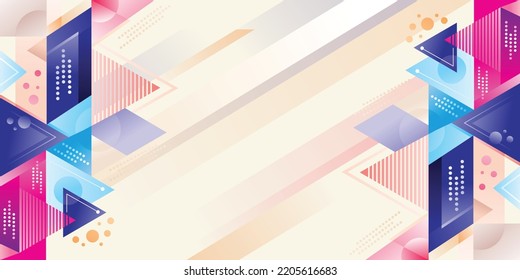 Geometric abstract banner background design vector