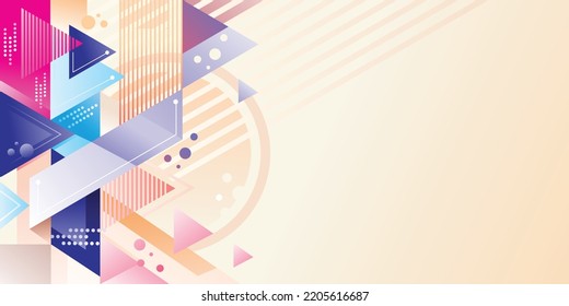 Geometrisches abstraktes Bannerhintergrund, Vektorgrafik