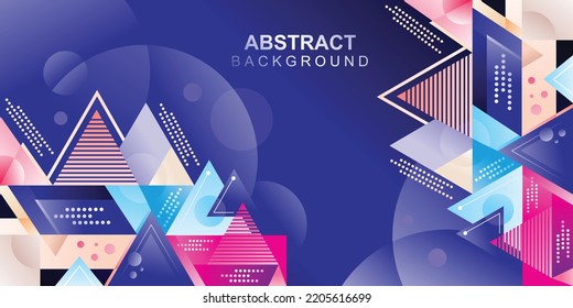 Geometric abstract banner background design vector