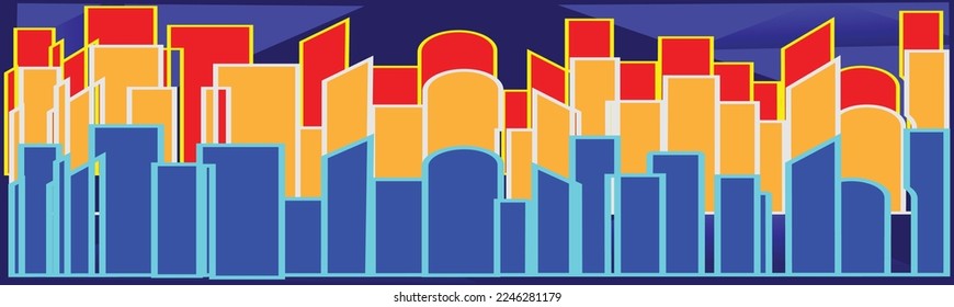 Fondo de banner geométrico abstracto con color degradado.Diseño de plantilla con forma líquida. Fondo geométrico de arte moderno con un estilo plano y minimalista Póster Vector Colorful Abstract fondo.