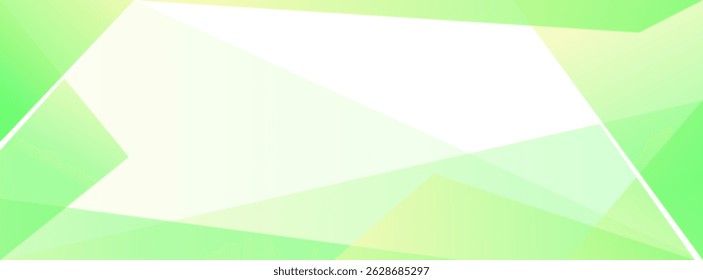 Geometric abstract banner background, shape slash , green and yellow gradations, memphis, ,vector illustration.