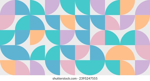 Geometric abstract Bauhaus pattern - seamless background. Abstract Bauhaus geometric pattern background