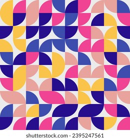 Geometric abstract Bauhaus pattern - seamless background. Abstract Bauhaus geometric pattern background