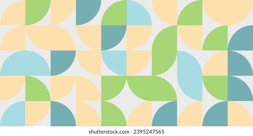 Geometric abstract Bauhaus pattern - seamless background. Abstract Bauhaus geometric pattern background