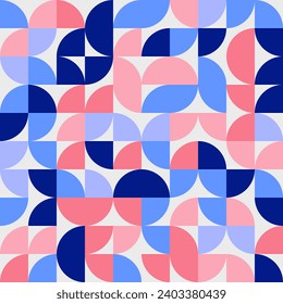 Geometric abstract Bauhaus pattern - seamless background. Abstract Bauhaus geometric pattern background