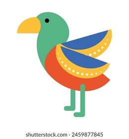 Geometric abstract bird icon Vector illustration