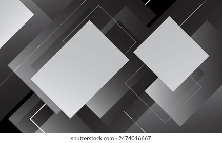 Fondo negro abstracto geométrico. Vector Eps10