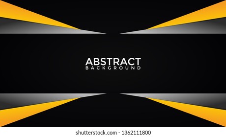 geometric abstract black background white and yellow colorful wallpaper