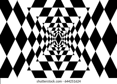 Geometric abstract black and white background
