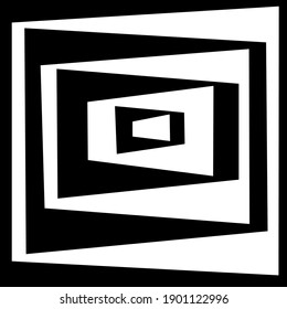 Geometric abstract black and white pattern, vector illustration EPS 8