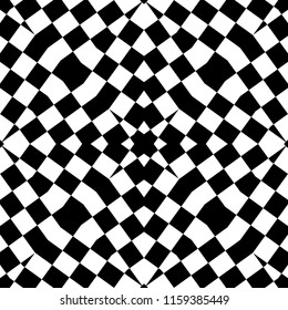 Geometric abstract black and white seamless pattern
