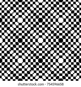 Geometric abstract black and white seamless pattern
