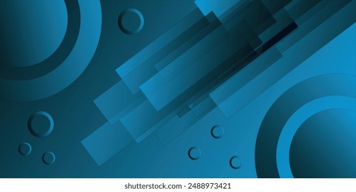 Fondo azul abstracto geométrico. Composición de Formas dinámicas. Ilustración vectorial