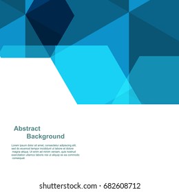 Geometric abstract blue background Template for cover, flyers, banners and posters your design.