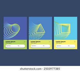 Plantilla abstracta geométrica de la cubierta del libro