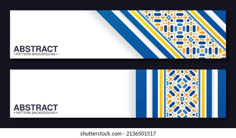 geometric abstract border pattern banner design
