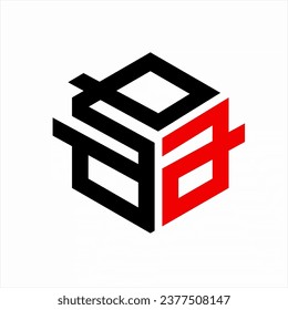 Geometrisches abstraktes Logo mit Buchstaben A, E, A.