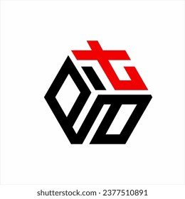 Diseño de logotipo de caja abstracta geométrica con letras E, T como cruz.