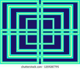 geometric abstract bright background, set of green squares, pattern for design.