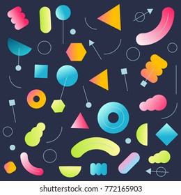 Geometric abstract bright color vector cover background pattern.